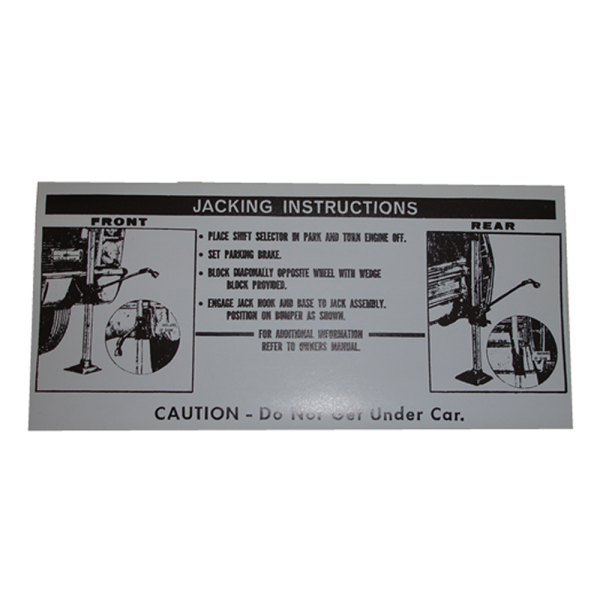 Rubber The Right Way - Jack Instructions Decal - In Trunk
