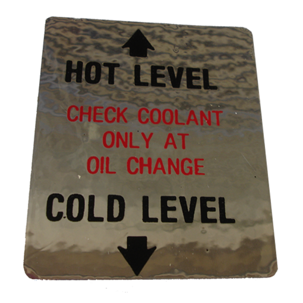 Rubber The Right Way - Coolant Level Decal
