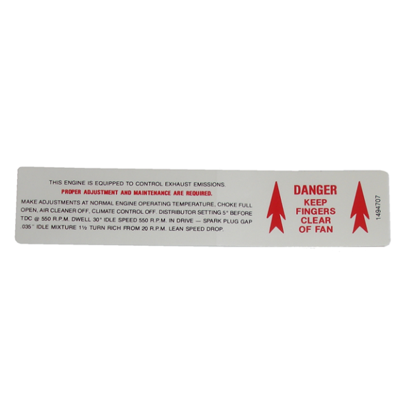 Rubber The Right Way - Emission / Fan Warning Decal