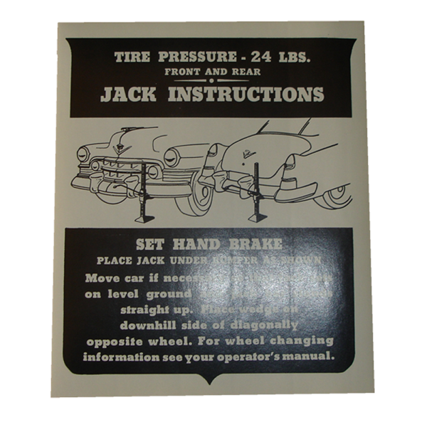 Rubber The Right Way - Jack Instructions Decal - In Trunk