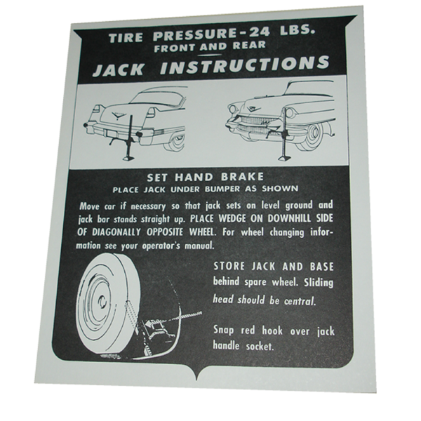 Rubber The Right Way - Jack Instructions Decal - In Trunk