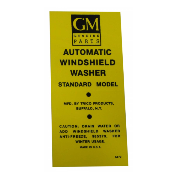 Rubber The Right Way - Windshield Washer Bracket Decal