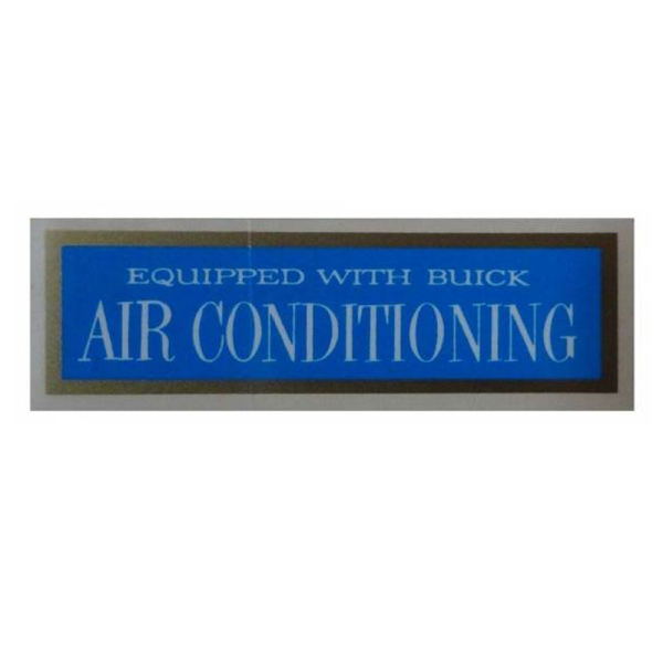 Rubber The Right Way - "Equipped With Buick Air Conditioning" Window Decal