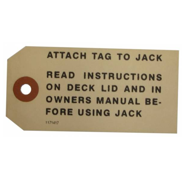 Rubber The Right Way - Jack Instructions Tag