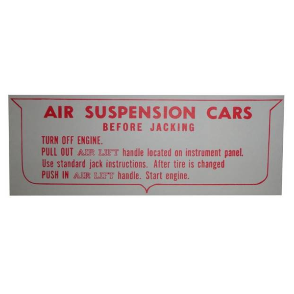 Rubber The Right Way - Air Suspension Tag - In Trunk