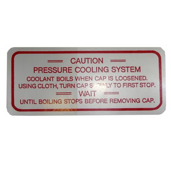 Rubber The Right Way - Cooling System Decal - Aluminum Engine