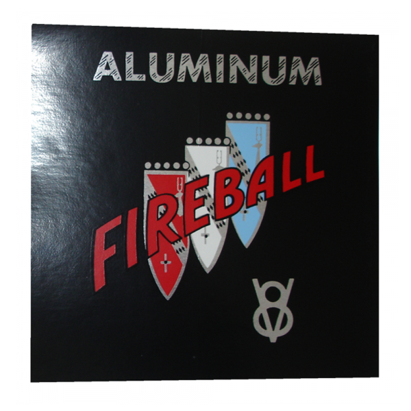 Rubber The Right Way - Aluminum Fireball V8 Air Cleaner Decal