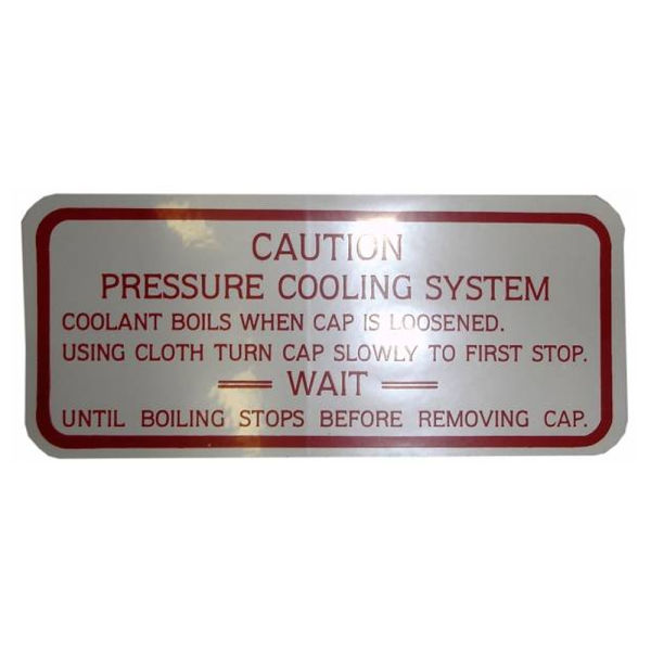 Rubber The Right Way - Cooling System Caution Decal