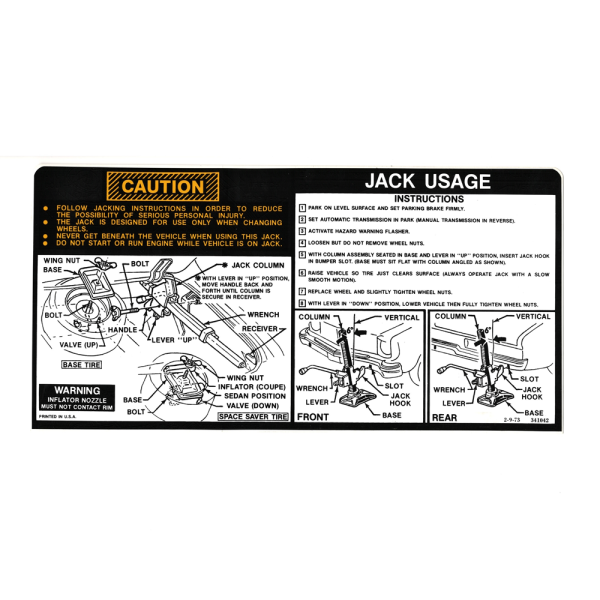 Jim Osborne Reproductions - Jack Instructions Decal