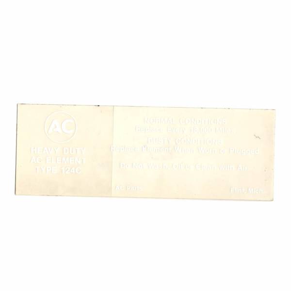 Pontiac Air Cleaner Decal