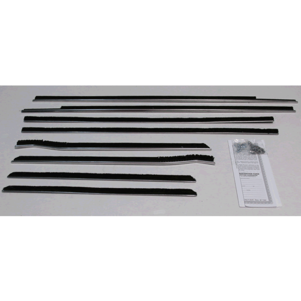 10-046E - 1959-60 Chevy Impala Beltline Weatherstrip Kit - 8 Piece