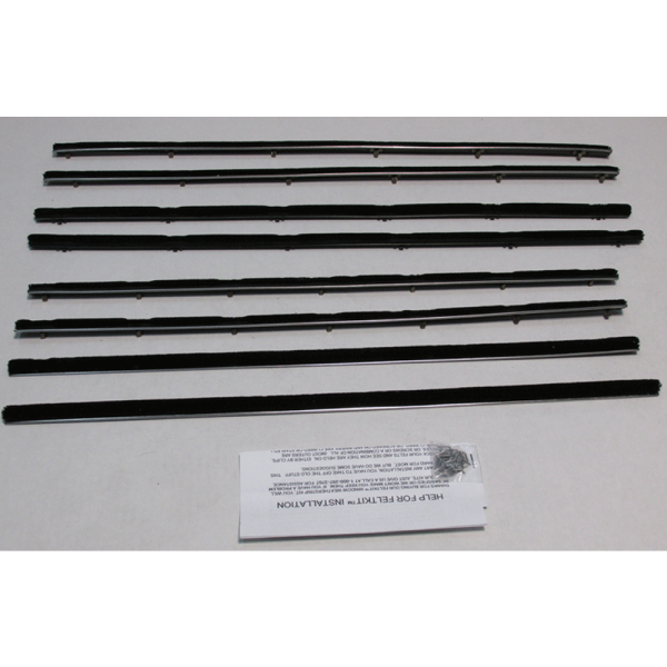10-058E - 1960-1965 Ford Falcon 2 Door Wagon Beltline Weatherstrip Kit 8 piece