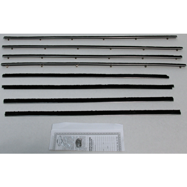 10-060E - 1963-1965 Ford Falcon 2 Door Hardtop Beltline Weatherstrip Kit 8 piece