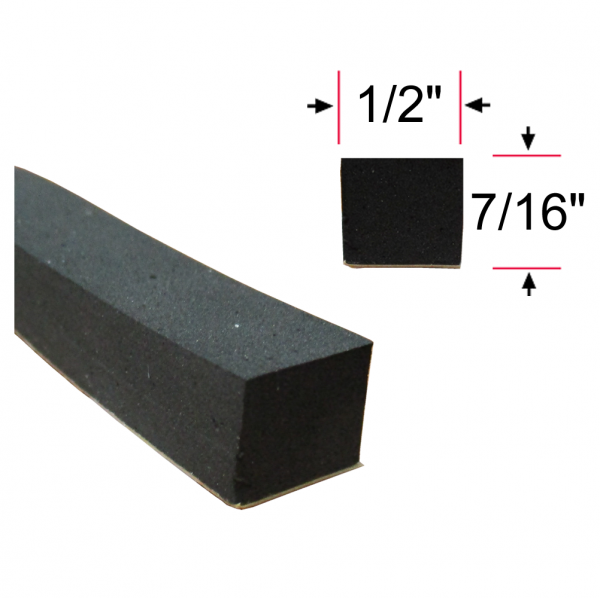 Fairchild Industries - Square Seal - Peel N Stick - 1/2" Tall 7/16" Wide - FREE SAMPLE