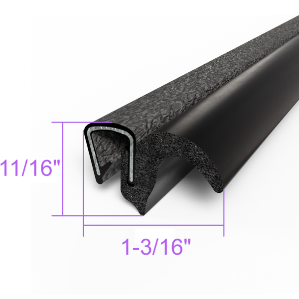 Metro Moulded Parts - Side Bulb Seal - 12' Roll