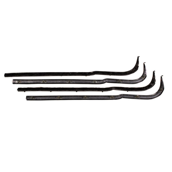 RePops - Beltline / Anti-Rattler Weatherstrip - 4 Piece Complete Kit - Black Bead