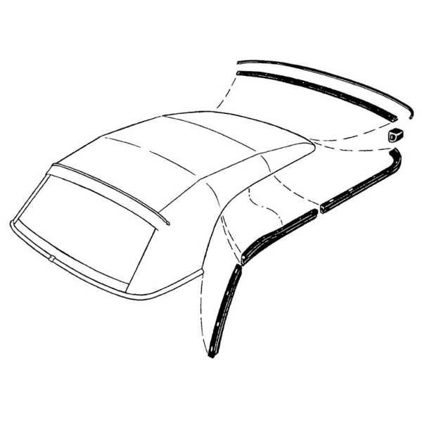 Dennis Carpenter - Convertible Top Seal - Complete 10 Piece Kit