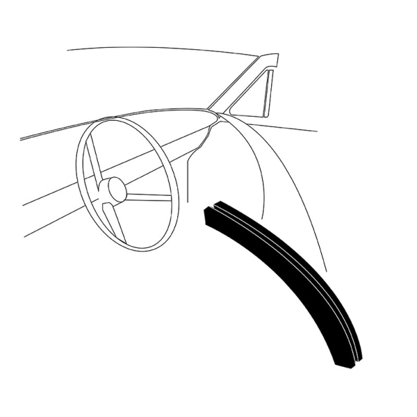 Dennis Carpenter - Windshield Garnish Molding To Dash Seal