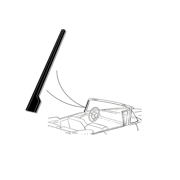 Dennis Carpenter - Front Of Door Seal - Goes Up Windshield Post