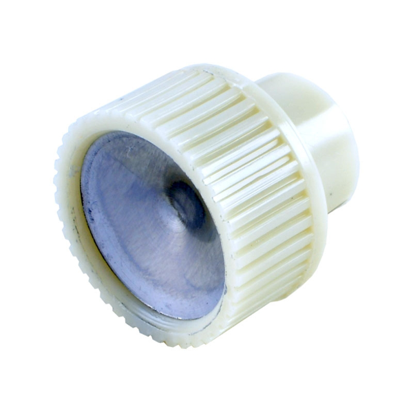 Dennis Carpenter - Radio Knob - White With Silver Insert