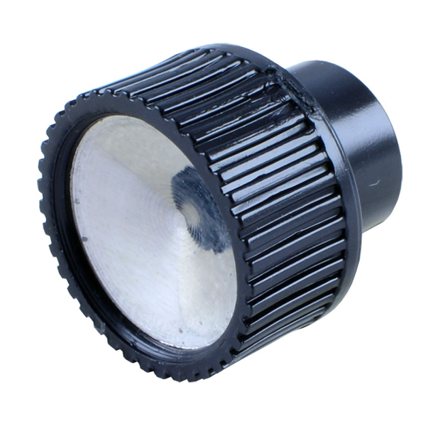 Dennis Carpenter - Radio Knob - Black With Silver Insert