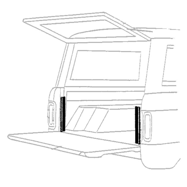 1966-68 Ford Bronco tailgate side seal kit.