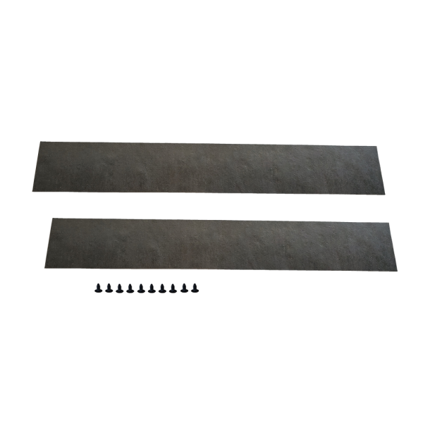 Truck and SUV rear wheel well body gap fillers with dimensions.