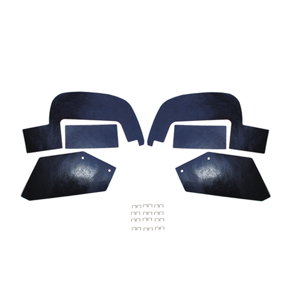1957-58 Cadillac inner fender splash apron dust shield kit.