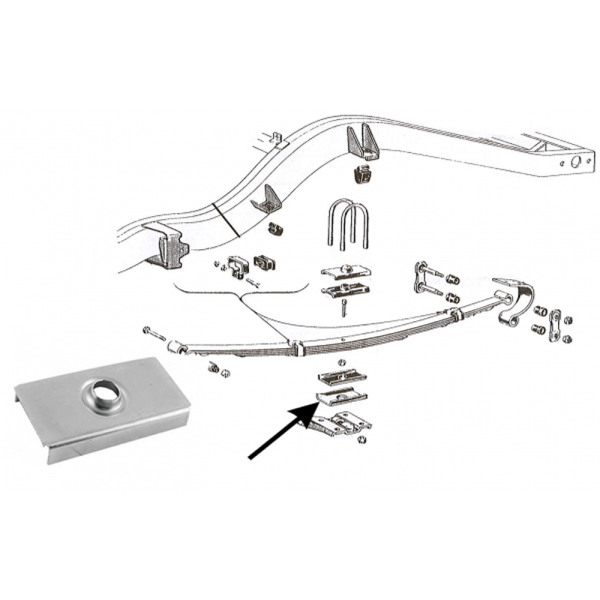1952-57 Ford & Mercury Restoration Parts Rear Spring Retainer - #5736