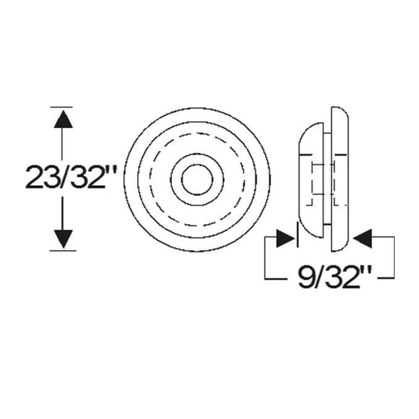1950-56 Buick Restoration Parts Vent Cable Grommet - At Firewall - Part #06-030G