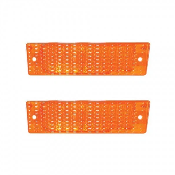 1968 Chevy Restoration Parts Parking Light Lens - Amber - Part #06-046N