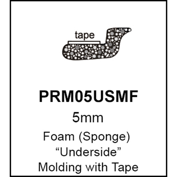 Universal Underside Glass Molding - 5mm - Part #41-001-FT.