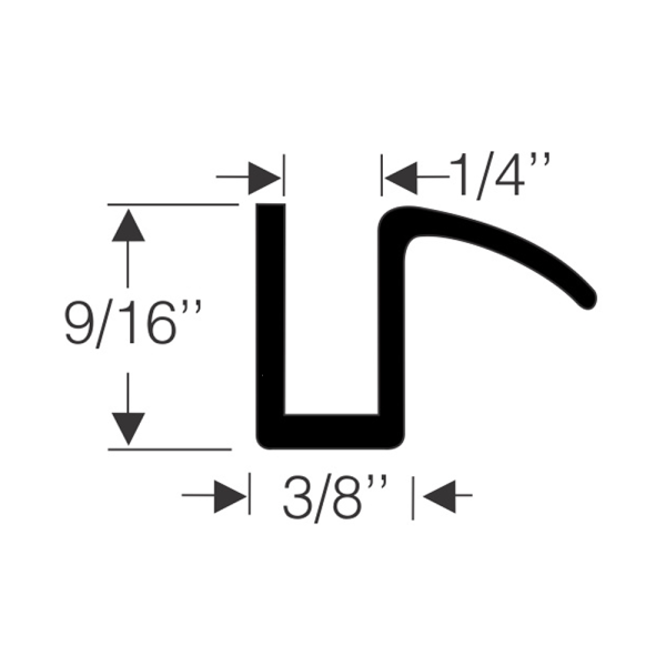 1946-56 Buick Chevy Oldsmobile & Pontiac Wagon Restoration Parts Fixed Glass Seal - 10-073X