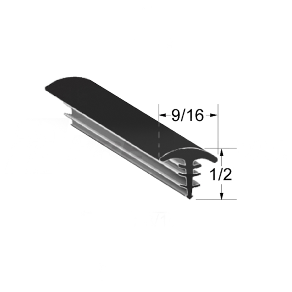 Universal Glass Molding - 1/2" Tall x 9/16" Wide - 100' Roll