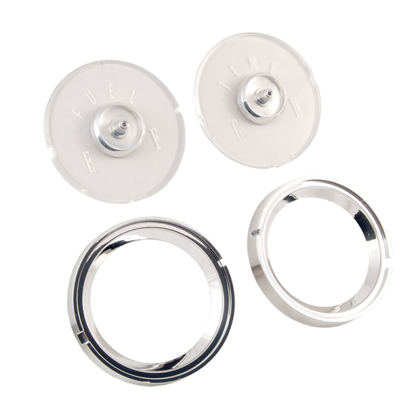 1963 Ford Restoration Parts Fuel & Temperature Gauge Lens & Bezel Kit - Part #C3AZ-10B890-KIT