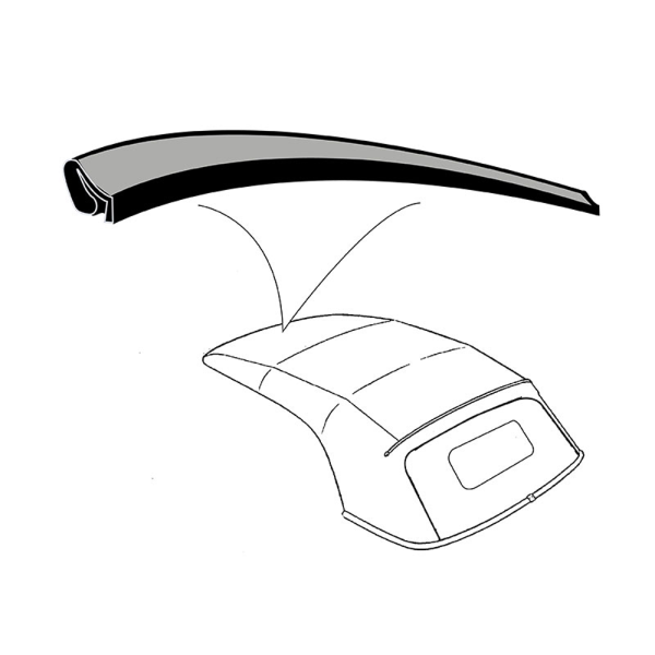 1960-62 Ford Galaxie Convertible Restoration Parts Convertible Header Bow Seal - Part #C0AZ-7651325.