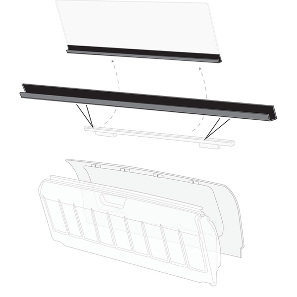 1960-63 Ford Restoration Parts Tailgate Glass To Lift Channel Seal - #C0DB-5941662-A