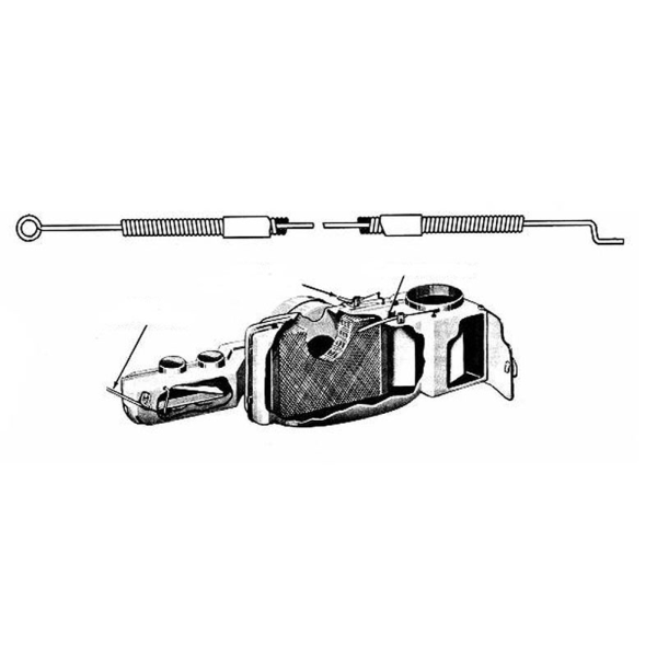 1964-66 Ford Restoration Parts Heater Control Cable Kit - Part #C5ZZ-18518-K.