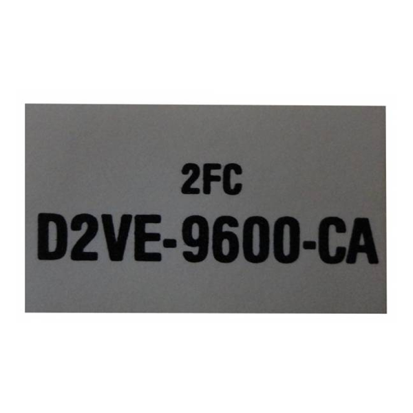 1972 Lincoln Continental Restoration Parts AC Service Decal - DL0060