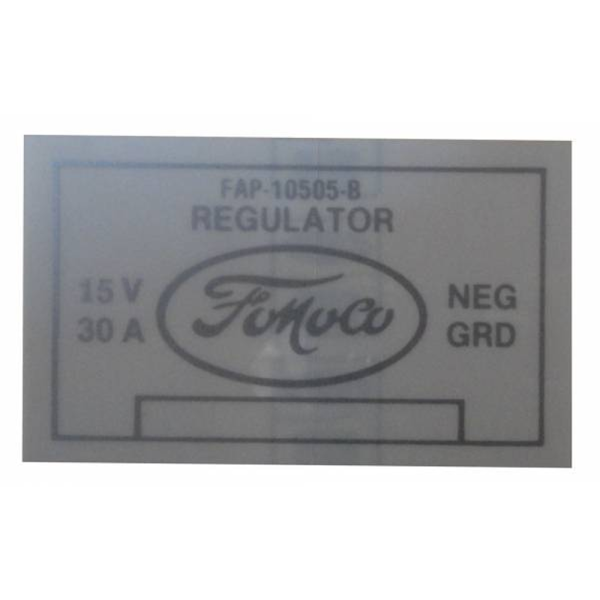 1956-57 Lincoln Restoration Parts Voltage Regulator Decal - DL0084.