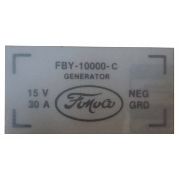 1957-58 Lincoln Continental Restoration Parts Generator Decal - DL0087.
