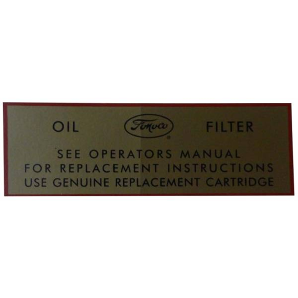 1954-56 Lincoln Continental Restoration Parts Oil Filter Canister Decal - DL0088