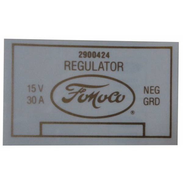 1958-61 Lincoln Continental Restoration Parts Voltage Regulator Decal - DL0090.