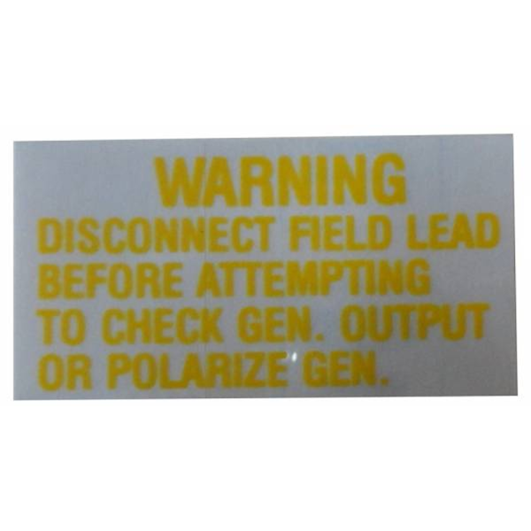 1960-64 Lincoln Continental Restoration Parts Voltage Regulator Warning Decal - Part #DL0109