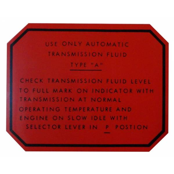 1964-56 Lincoln Restoration Parts Automatic Transmission Decal - Part #DL0131