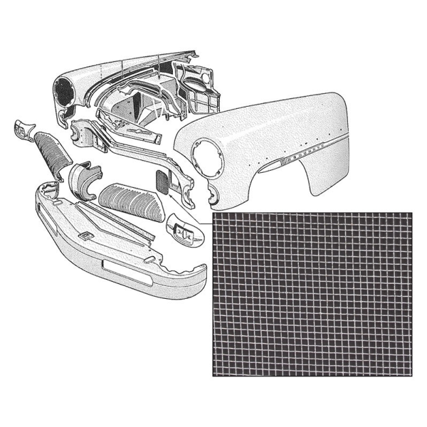 1950-51 Mercury Restoration Parts Fresh Air Duct Ventilating Screen - Part #0M-7201900