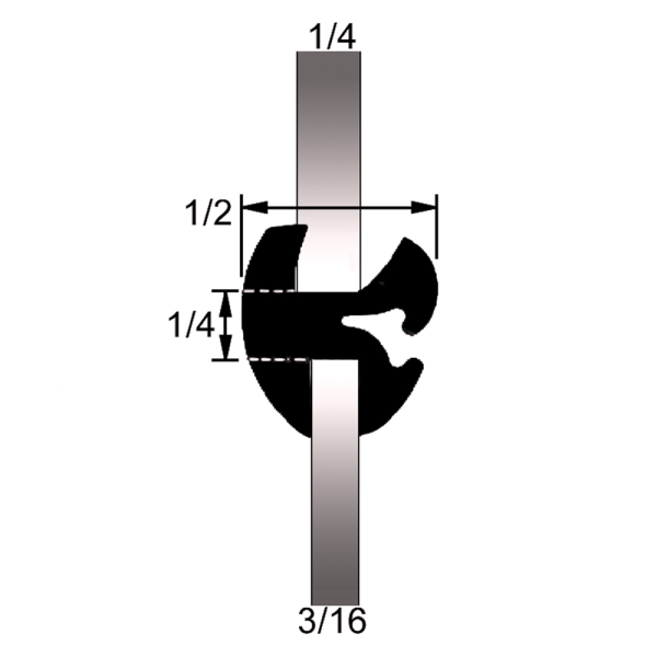 Windshield, Rear Window & Fixed Glass Seals Windshield / Rear Window / Fixed Glass Seal - 38-012W.
