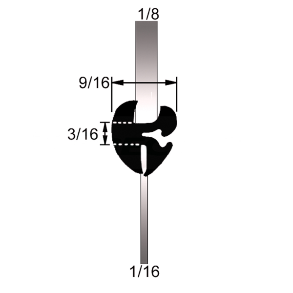 Windshield, Rear Window & Fixed Glass Seals Windshield / Rear Window / Fixed Glass Seal - 38-014W.