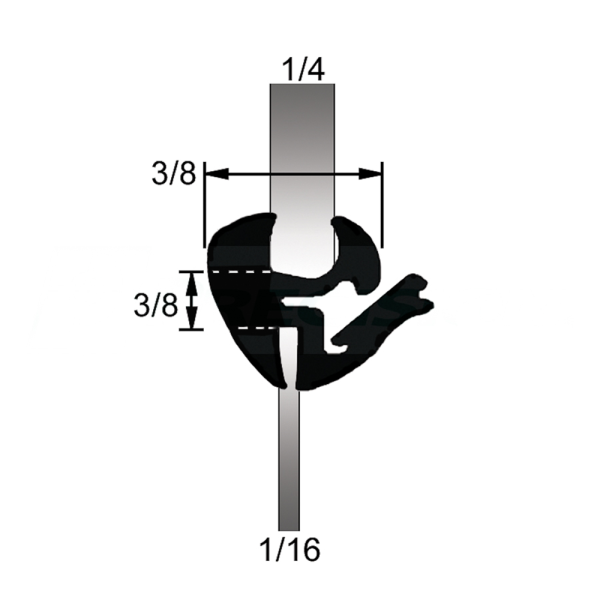 Windshield, Rear Window & Fixed Glass Seals Windshield / Rear Window / Fixed Glass Seal - 38-023W.