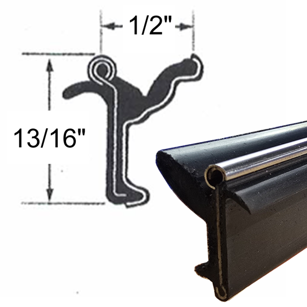 Window Channels & Sweepers / Fuzzies Beltline Weatherstrip / Window Sweeps / Felts / Fuzzies - Rigid - 13/16" Tall 1/2" Wide - 10-546X.